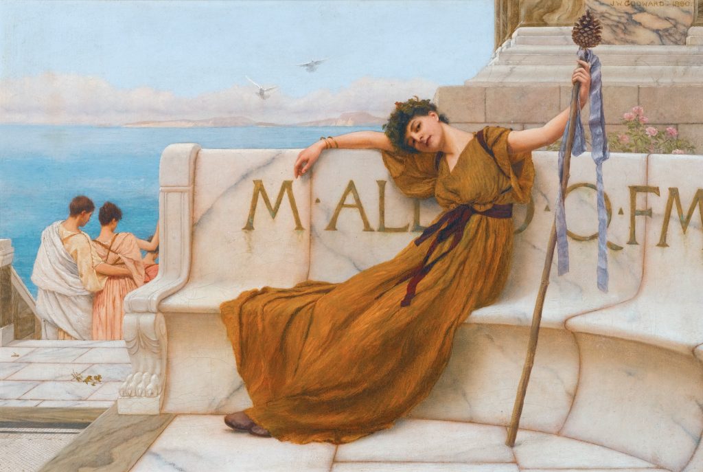 Dionysus Maenads A Priestess of Bacchus by John William Godward