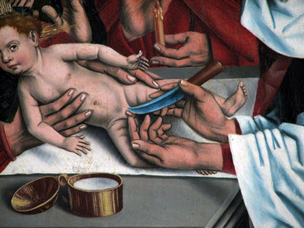 Top 10 Christian Weird Relics: Friedrich Herlin, Circumcision of Christ scene 