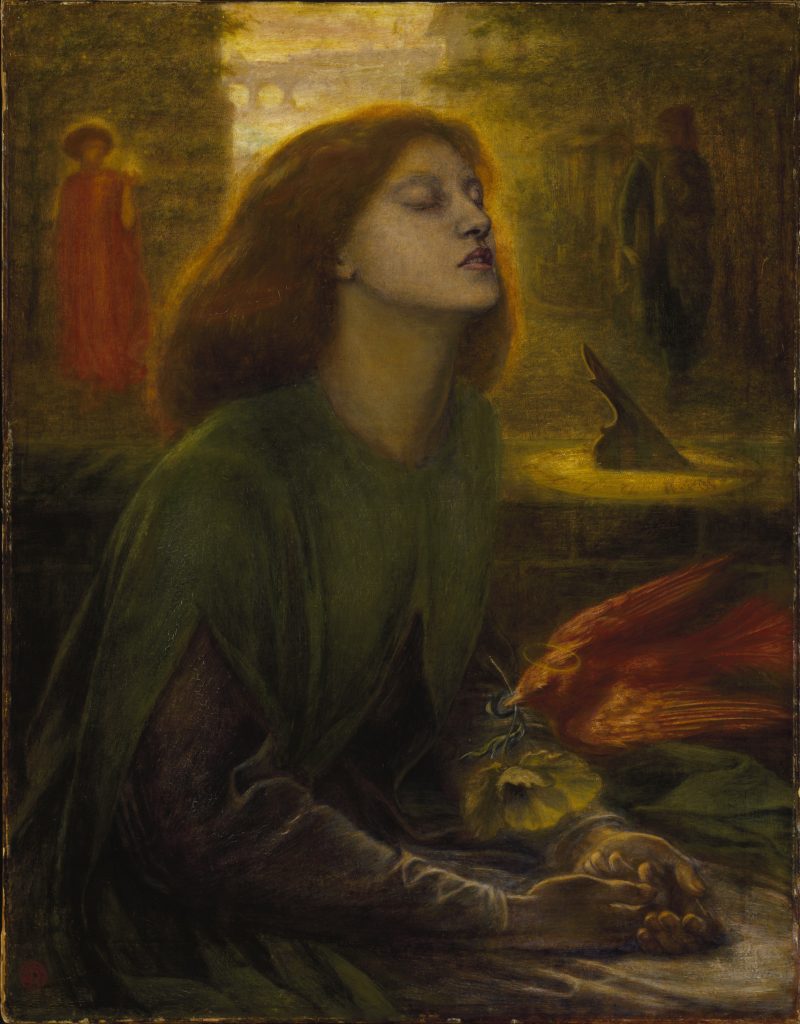 Pre-Raphaelites and Literature: Dante Gabriel Rossetti, Beata Beatrix, 1864-70, Tate Britain, London, U.K.