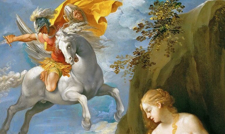 Cavaliere d'Arpino: Cavaliere d’Arpino, Perseus Rescuing Andromeda, 1594-1595, Clark Art Institute, Williamstown, MA, USA. Detail.
