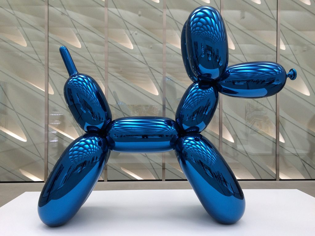 Balloons in Art: Blue Balloon Dog by Jeff Koons