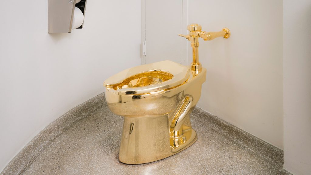 Toilet art: Maurizio Cattelan, America, Solomon Guggenheim Museum, New York, 2016. Source: www.guggenheim.org.
