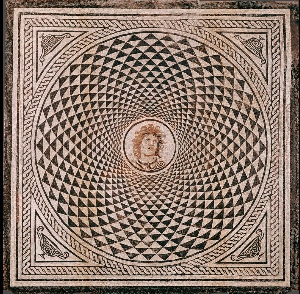roman floor mosaics: Mosaic Floor with Head of Medusa,