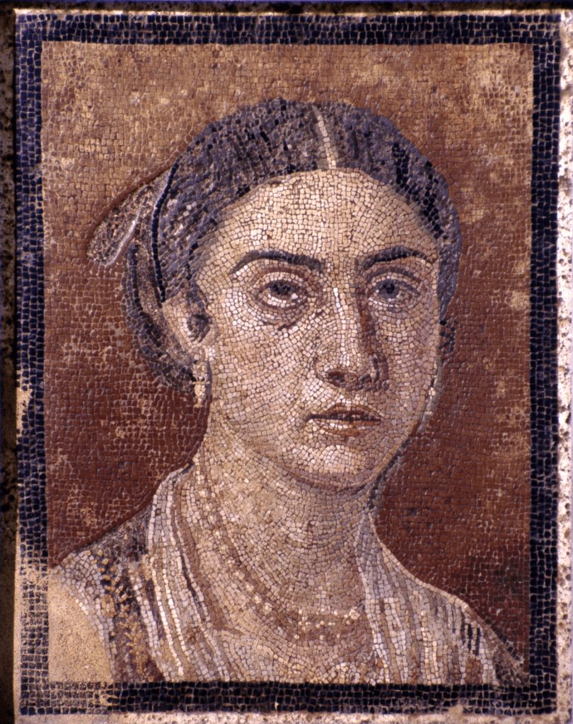 Roman floor mosaics: Portrait of a Woman, dates unknown, Museo Archeologico Nazionale di Napoli,