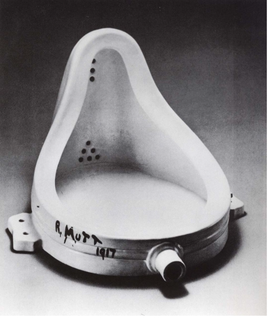 Toilet art: Marcel Duchamp, Fountain, 1917, replica from 1964, Tate Modern, London, UK.