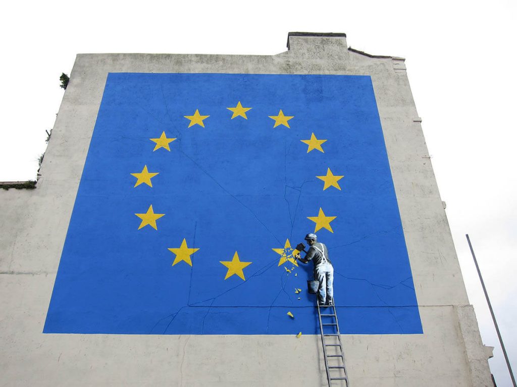 Banksy city guide 2021: Banksy, Brexit, 2017