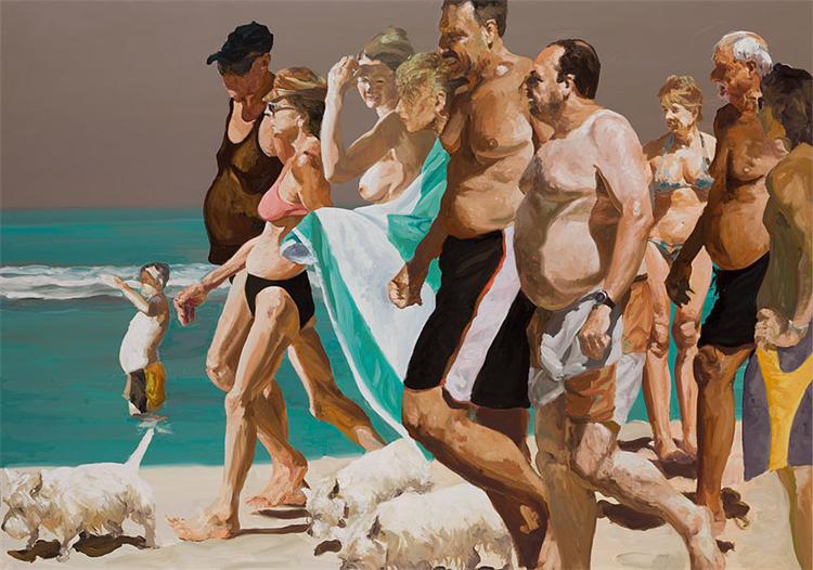 Ten Beaches in Art: Eric Fischl, Scenes From Late Paradise - The Parade, 2006 - Ten Beaches in Art