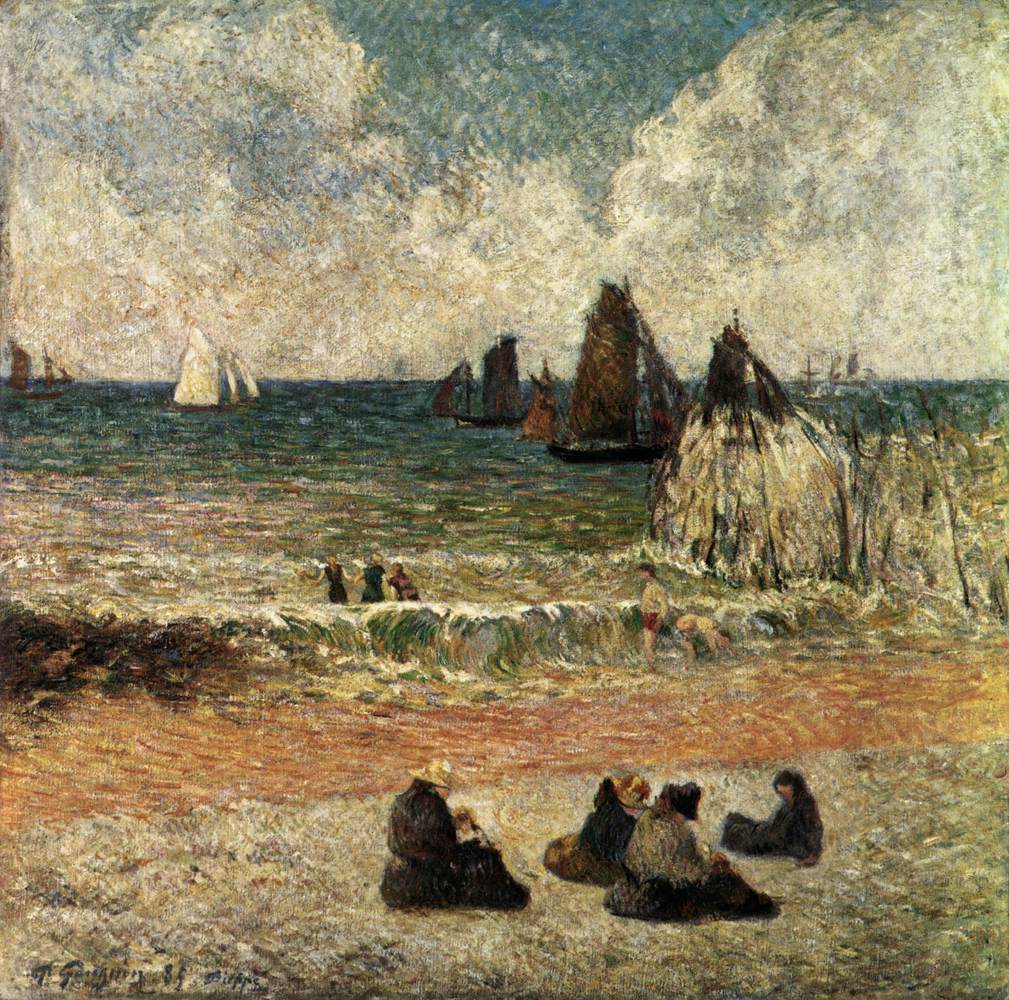 Ten Beaches in Art: Paul Gauguin, The Beach at Dieppe, 1885, Ny Carlsberg Glyptotek, Copenhagen, Denmark