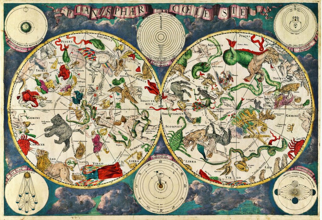 Astronomical Planispheres: Frederick de Wit, Planisphaerium Coeleste,