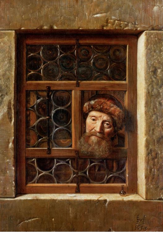 Samuel van Hogstraten, Old Man at the Window, notebook, Kunsthistorisches Museum, Vienna - Best 2020 Christmas Gifts from Art Museums