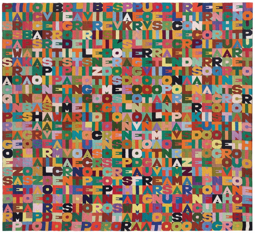 Alighiero Boetti, Untitled (Embroidered tapestry), 1988, Monsoon Art Collection, London, UK.