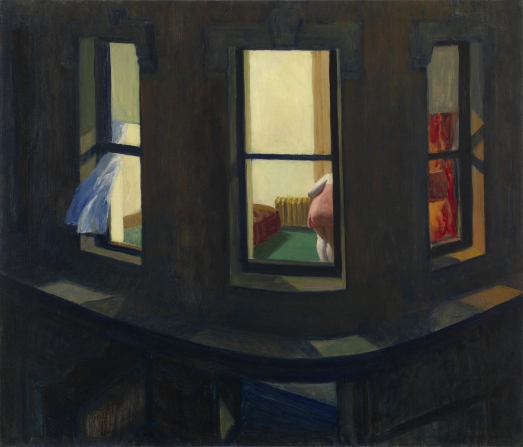 Artists in cinema: Edward Hopper, Night Windows, 1928, Museum of Modern Art, New York, NY, USA.
