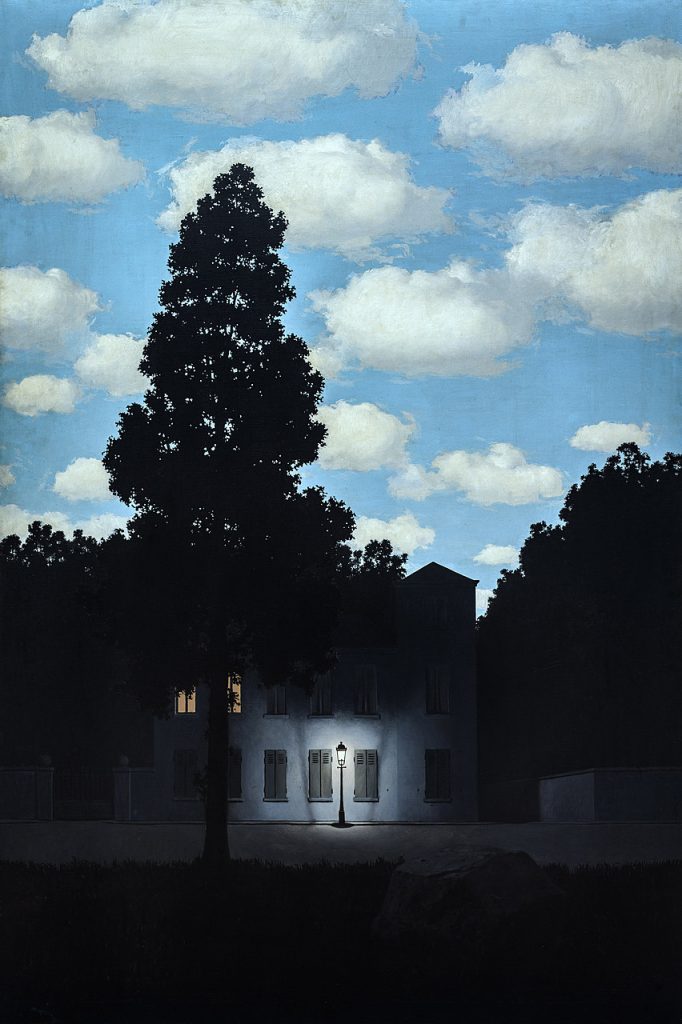 Artists in cinema: René Magritte, The Empire of Light, 1953-54, Peggy Guggenheim Collection, Venice, Italy.