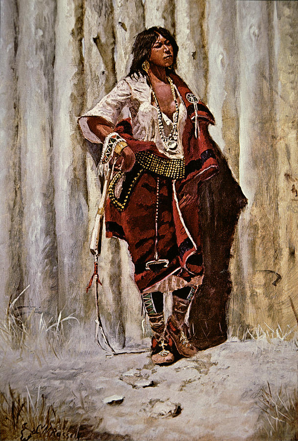 Charles Marion Russell, Indian Maid at the Stockade, 1892, JPMorgan Chase Art Collection