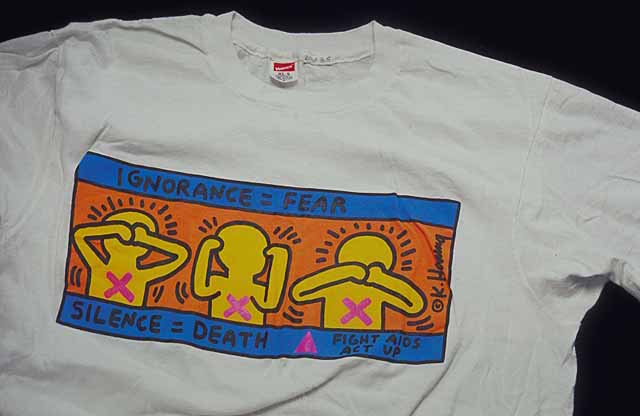 Protest T-Shirt. Keith Haring, t-shirt for the ACT-UP, The AIDS Coalition To Unleash Power