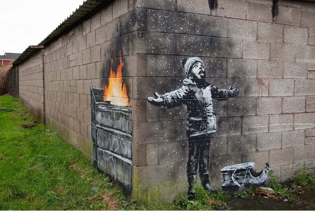 Banksy, Season’s Greetings, 2018, Port Talbot, Wales, UK.