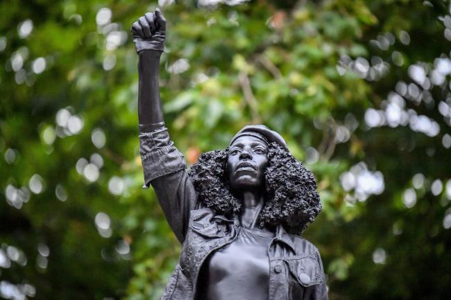 The Biggest Art News of 2020: Statue of Jen Reid replaces the Edward Colston statue, Bristol, England, UK