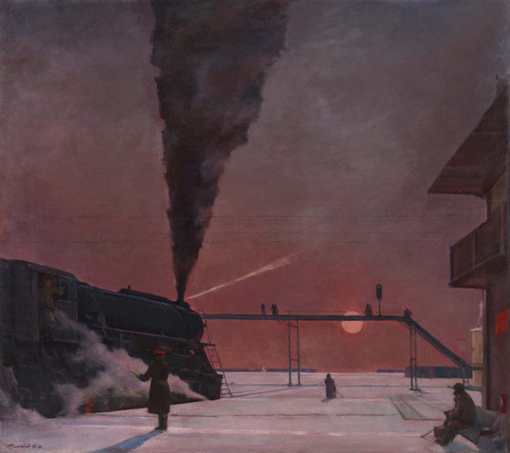 The Industrial Revolution and its Landscapes: Georgy Nissky, On The Road, 1959-64, The Institute of Russian Realist Art, Moscow.