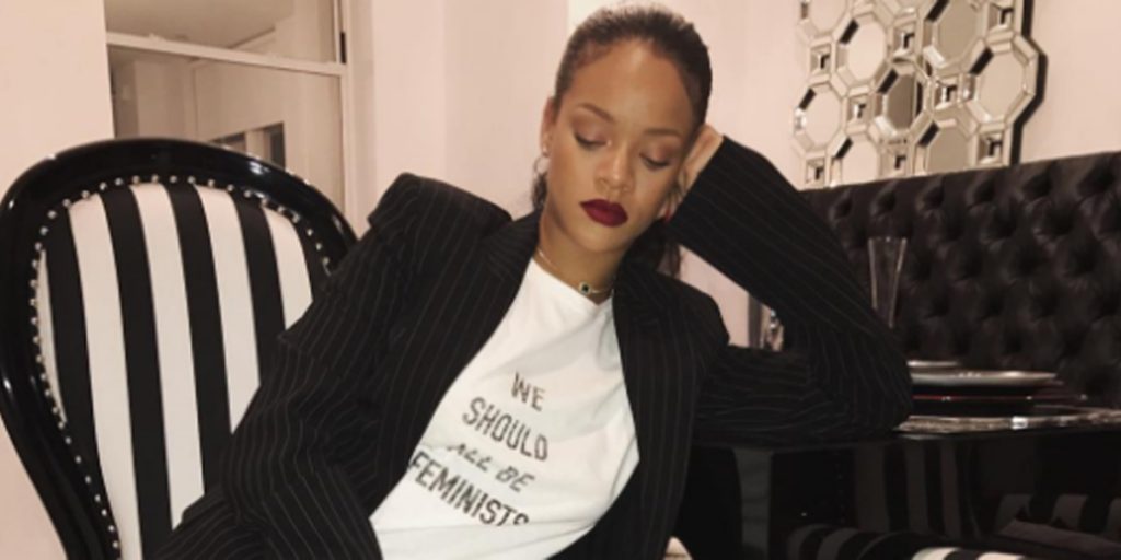 Protest T-Shirts. Rihanna wearing a We Should All Be Feminists Dior T shirt,