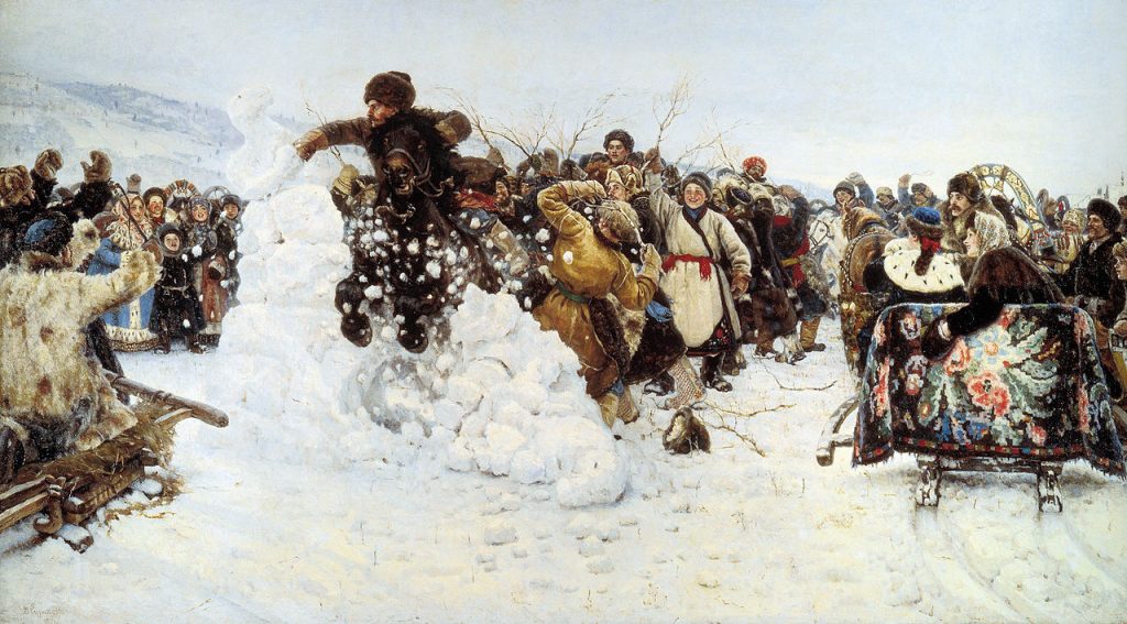 Vasily Surikov, Taking a Snow Town, 1891, The State Russian Museum, Saint Petersburg, Russia.