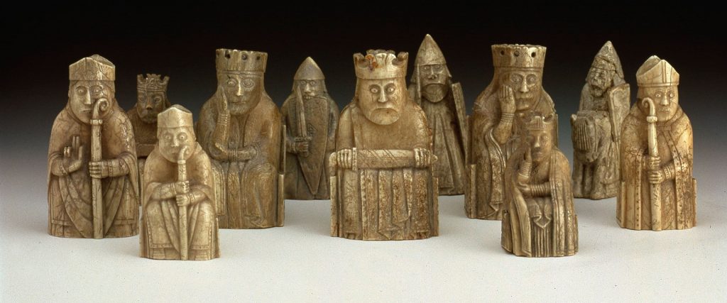 Lewis Chessmen, 12th century, National Museum of Scotland, Edinburgh, UK - chess in art