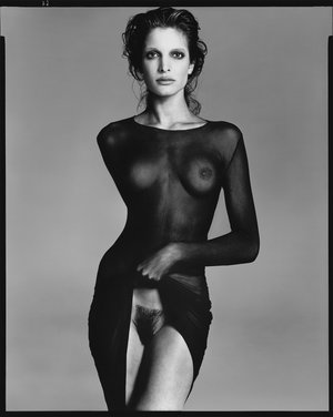 Photography Books, Richard Avedon, Stephanie Seymour, dress by Comme Des Garçons, New York, USA, 1992. Avedon Foundation.