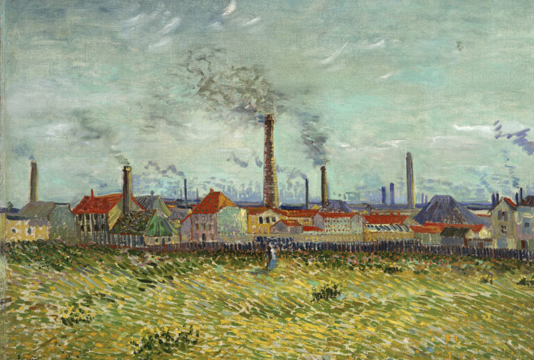 industrial landscapes: Vincent Van Gogh, Factories at Asnieres Seen from the Quai de Clichy, 1887, Saint Louis Art Museum, St.Louis, MO, USA. Detail.
