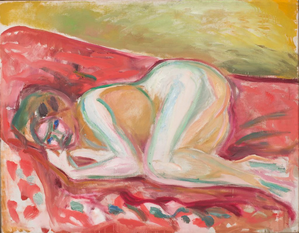 The Biggest Art News of 2020: Edvard Munch, Crouching Nude, 1917-19, oil on canvas, Munch Museum, Oslo, Norway. 