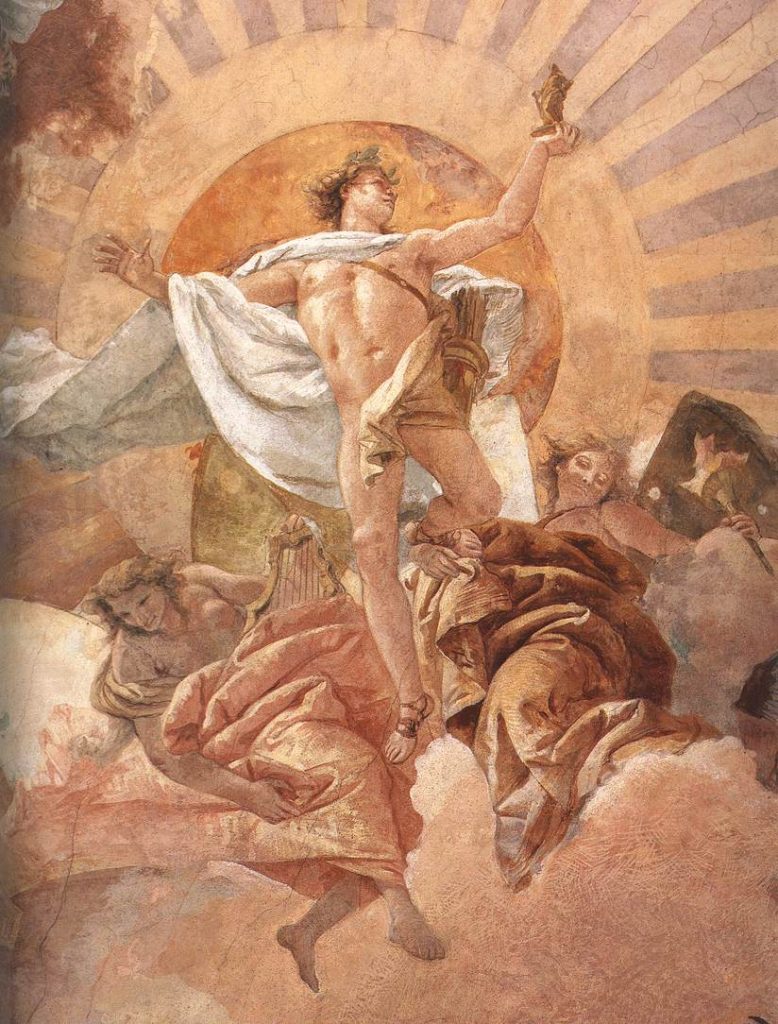 Giambattista Tiepolo, Apollo and the Four Continents, 1750-53 (detail) Würzburger Residenz The largest ceiling fresco: