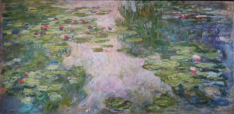 monet series paintings: Claude Monet, Water Lilies 1917-1919, Honolulu Museum of Art, Honolulu, HI, USA.
