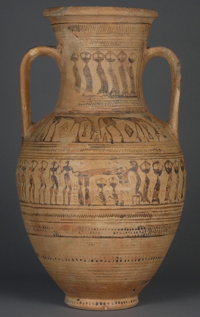 Greek (Attica) Amphora, c.720-700 BCE, J.Paul Getty Museum, Los Angeles, CA, USA.