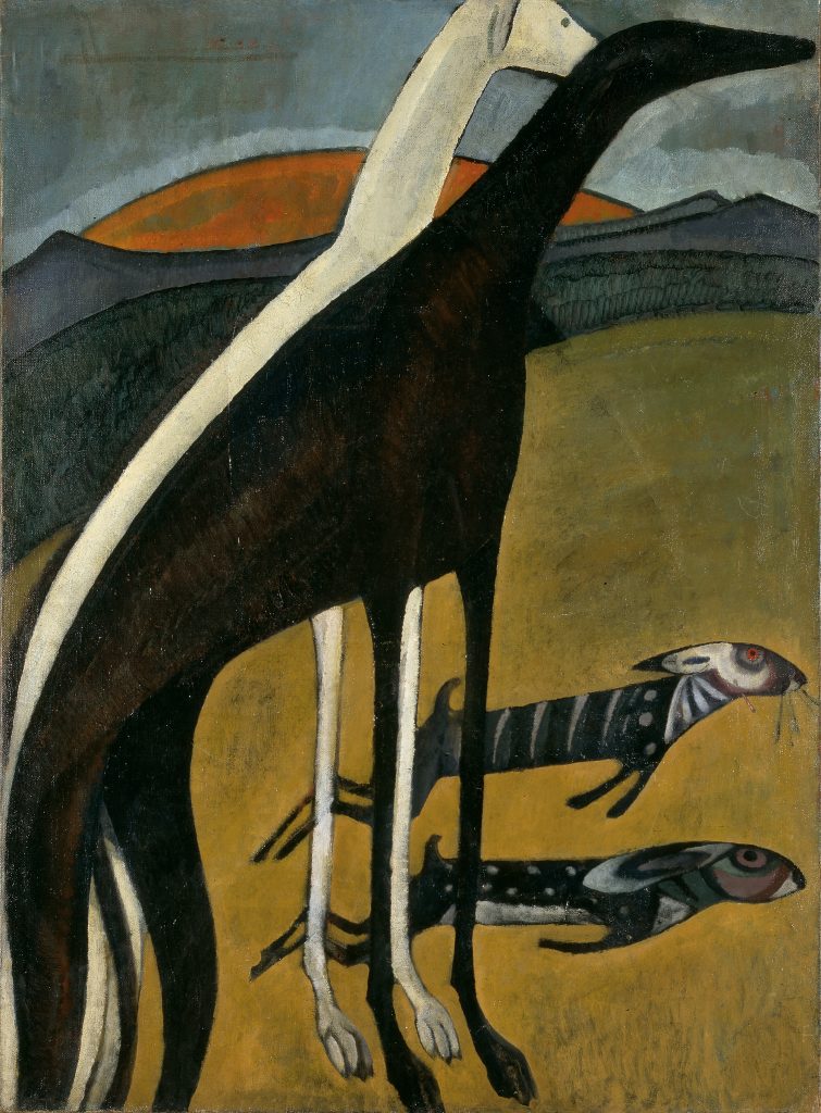 Amadeo de Souza Cardoso, The Greyhounds, 1911, Fundação Calouste Gulbenkian - dogs in modern art