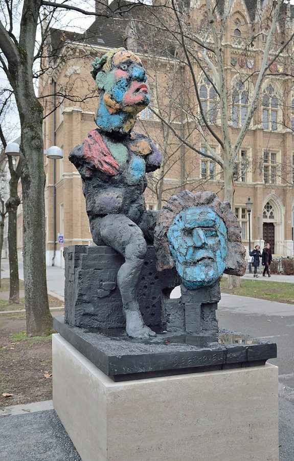 Statues of famous musicians: Markus Lüpertz, Beethoven Denkmal, 2013, Bonn, Germany