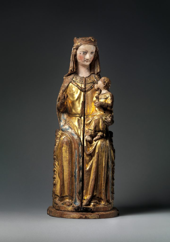Shrine of the Virgin (closed), 1300, German, oak, linen covering, polychromy, gilding, gesso, Metropolitan Museum of Art, New York, NY, USA.