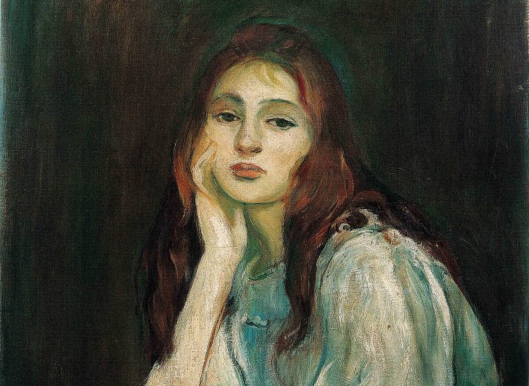 Julie Manet: Berthe Morisot, Julie Daydreaming, 1894, private collection. Wikimedia Commons (public domain). Detail.
