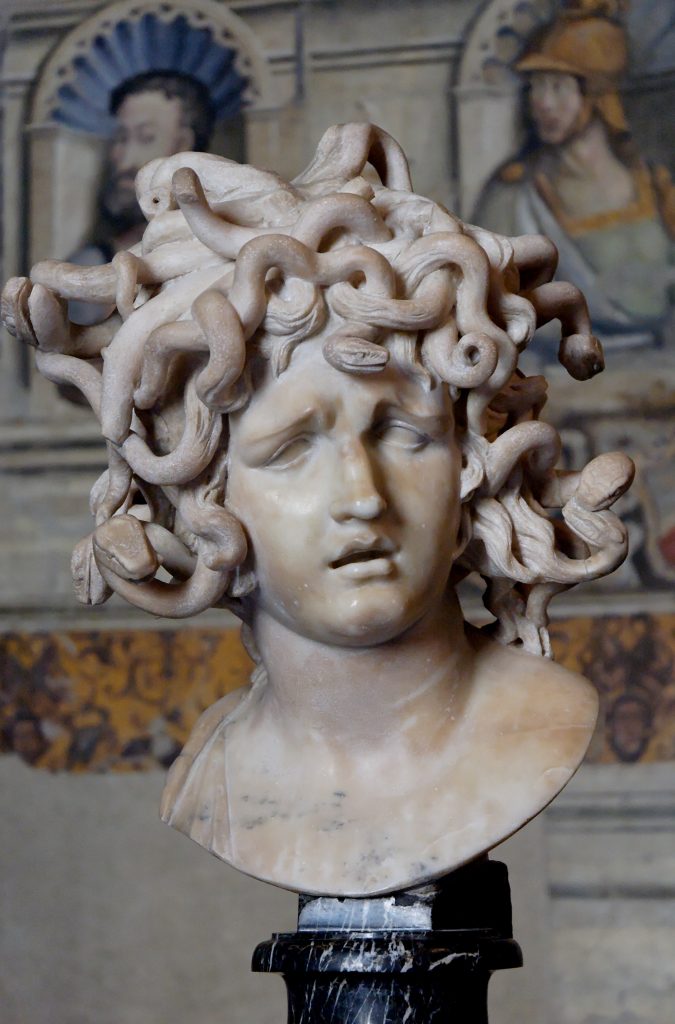 Myth of Medusa: Gian Lorenzo Bernini, Head of Medusa, 1630, Capitoline Museums, Rome, Italy. 