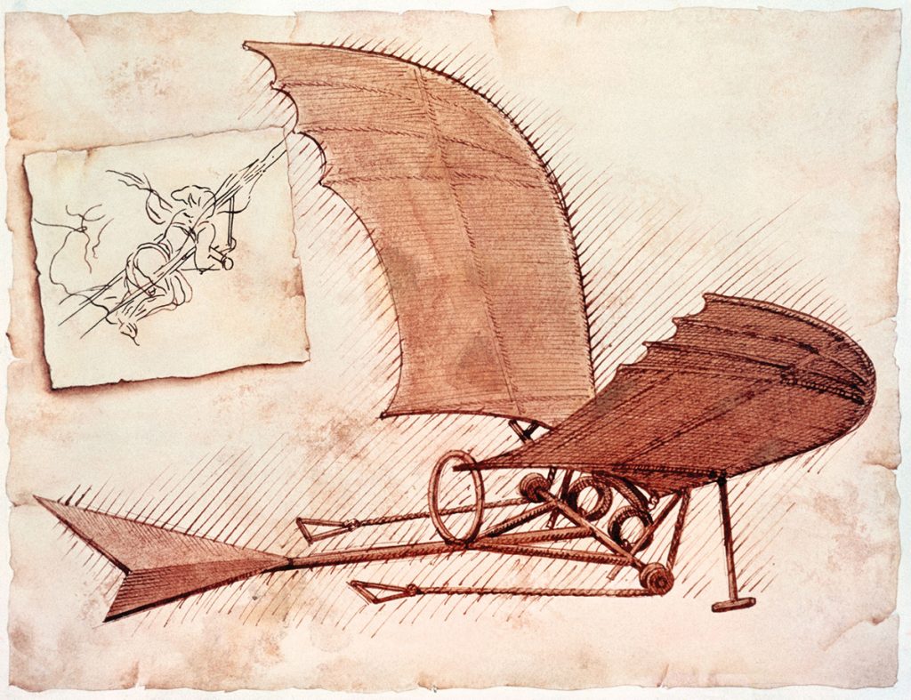 Flying Objects in Art: Leonardo da Vinci, Glider