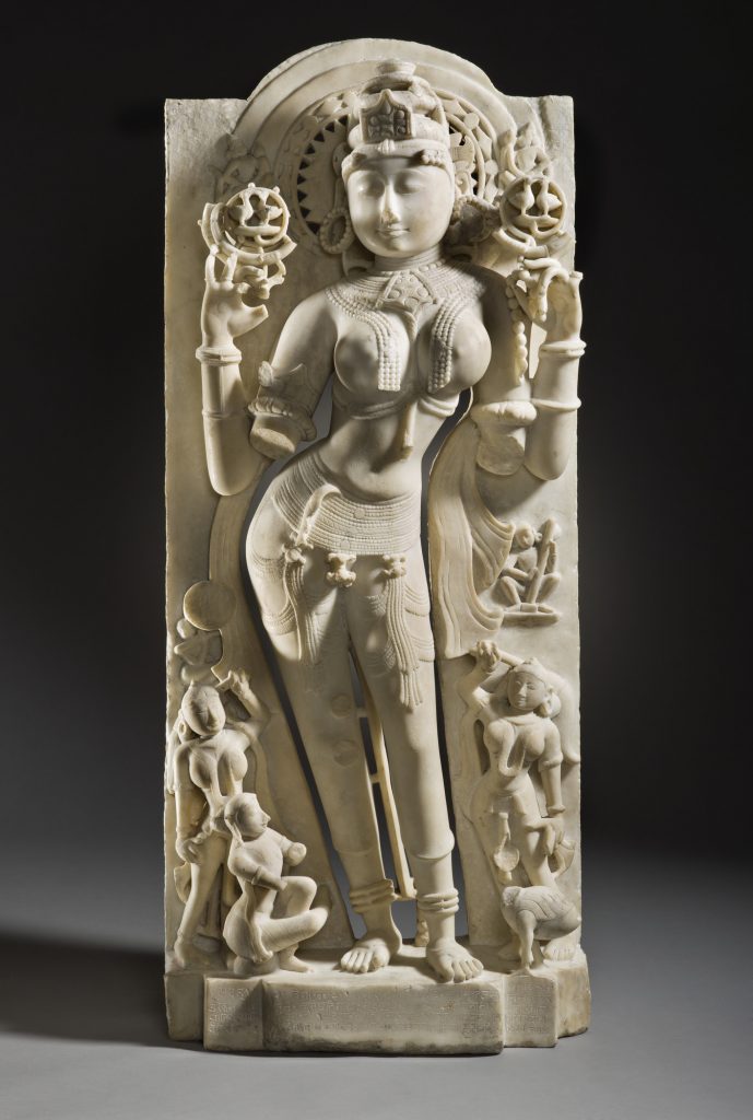 Jagadeva, Goddess Sarasvati sculpture in White Marble, ca. 1153, Los Angeles County Museum of Art, Los Angeles, CA, USA.