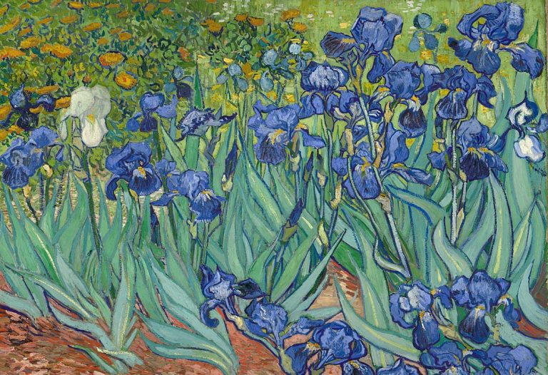 language of flowers: Vincent van Gogh, Irises, 1883, J. Paul Getty Museum, Los Angeles, CA, USA. Detail.
