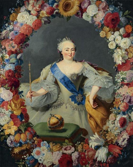 Rococo Beauty Guide: George Prenner, Portrait of Elisabeth I of Russia, 1754. 