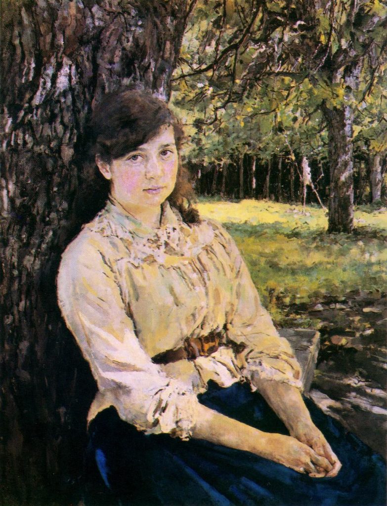 Valentin Serov, A girl, illuminated by the sun. Portrait Of M. Simonovich, 1888, Tretyakov Gallery, Moscow, Russia.