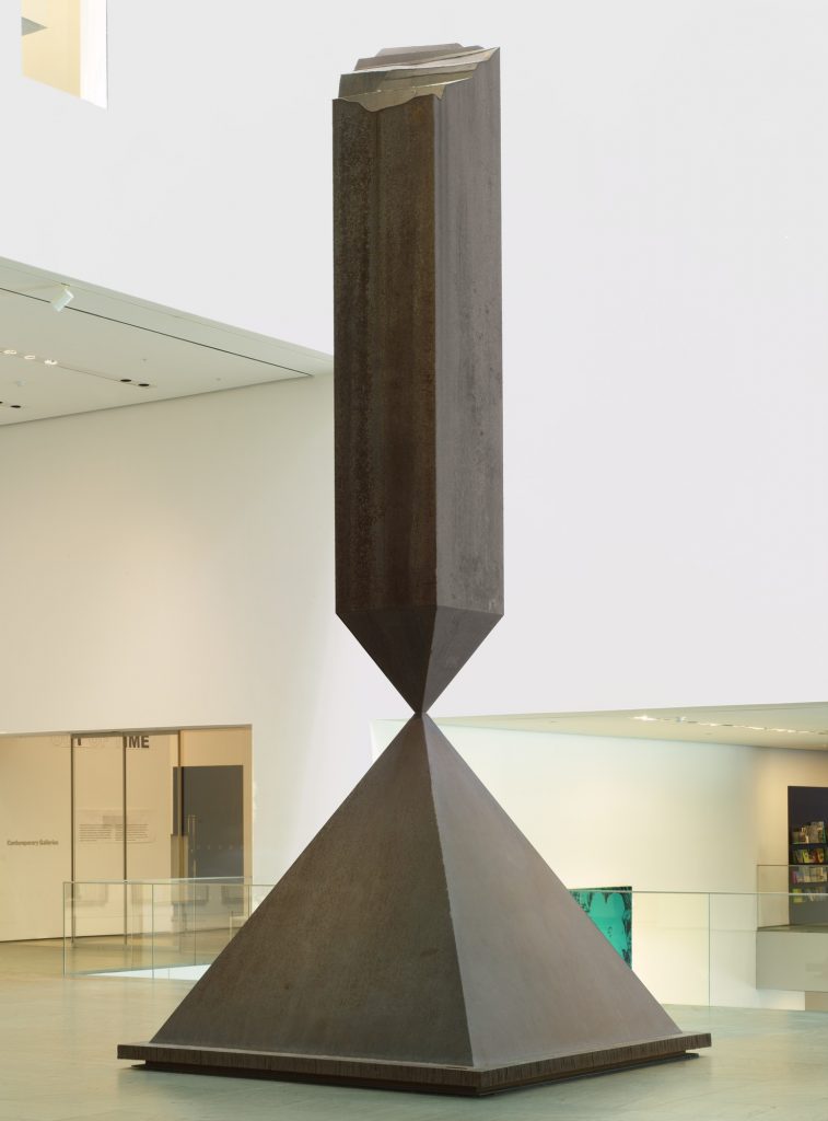 Barnett Newman, Broken Obelisk, 1963-9, Cor-Ten steel, Museum of Modern Art, New York, USA.
