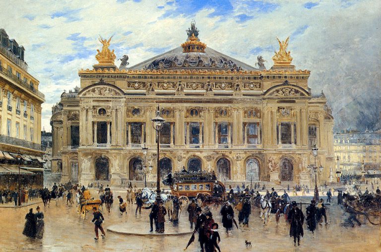 Parisian landmarks painting: Frank Myers Boggs, Grand Opera House, Paris, private collection. The Greatest of Art.
