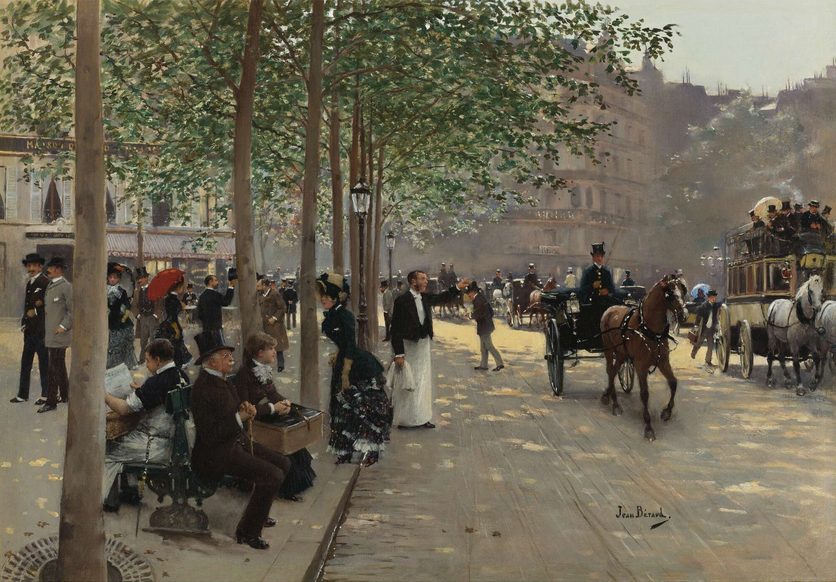 Jean Béraud, Avenue Parisienne, n.d., oil on canvas, Sotheby's.