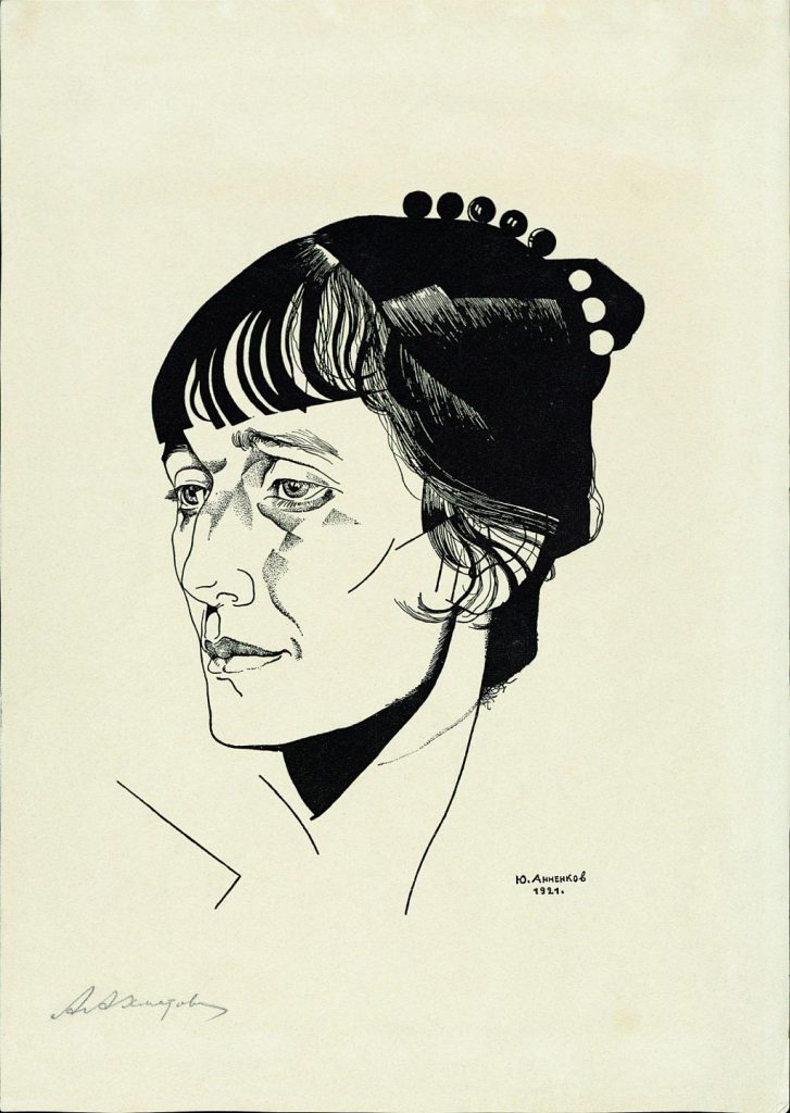 Yury Annenkov, Portrait of Anna Akhmatova, 1921, Museum of Russian Impressionism