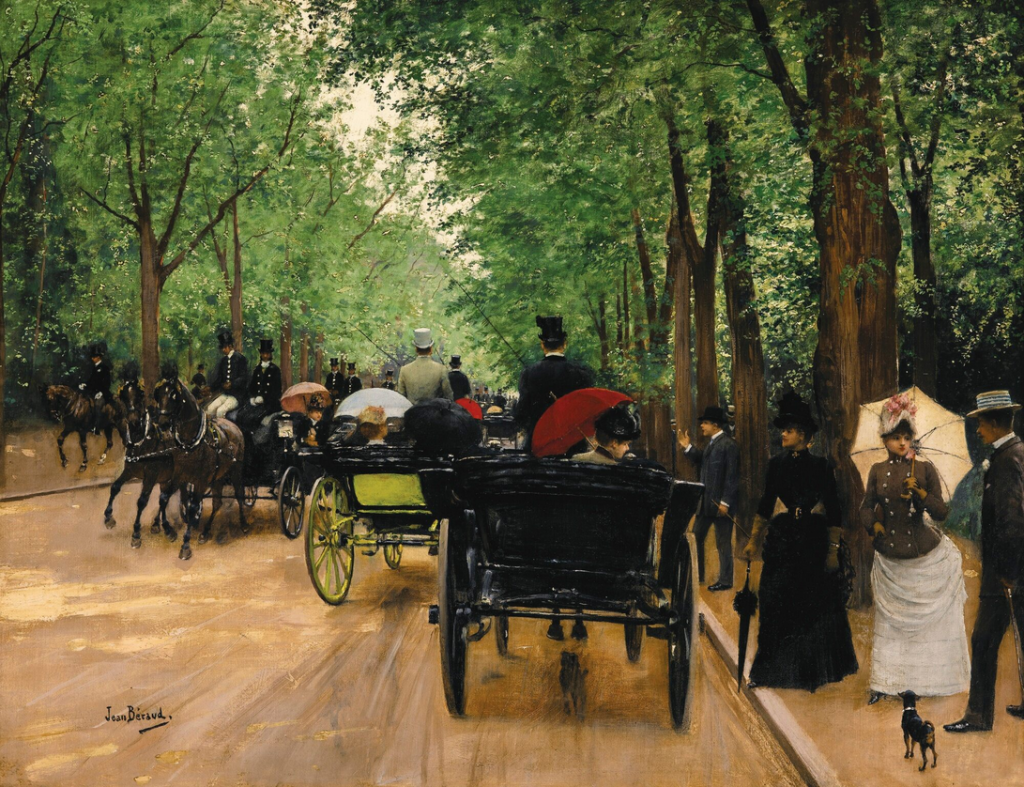 Jean Béraud, Bois de Boulogne, oil on canvas, Sotheby's.