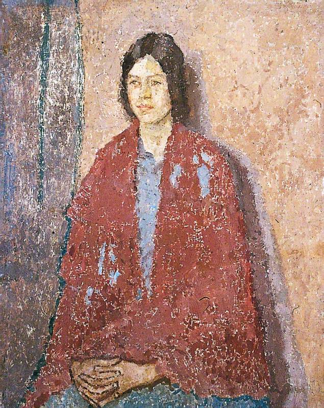 Gwen John, Young Woman in a Red Shawl,