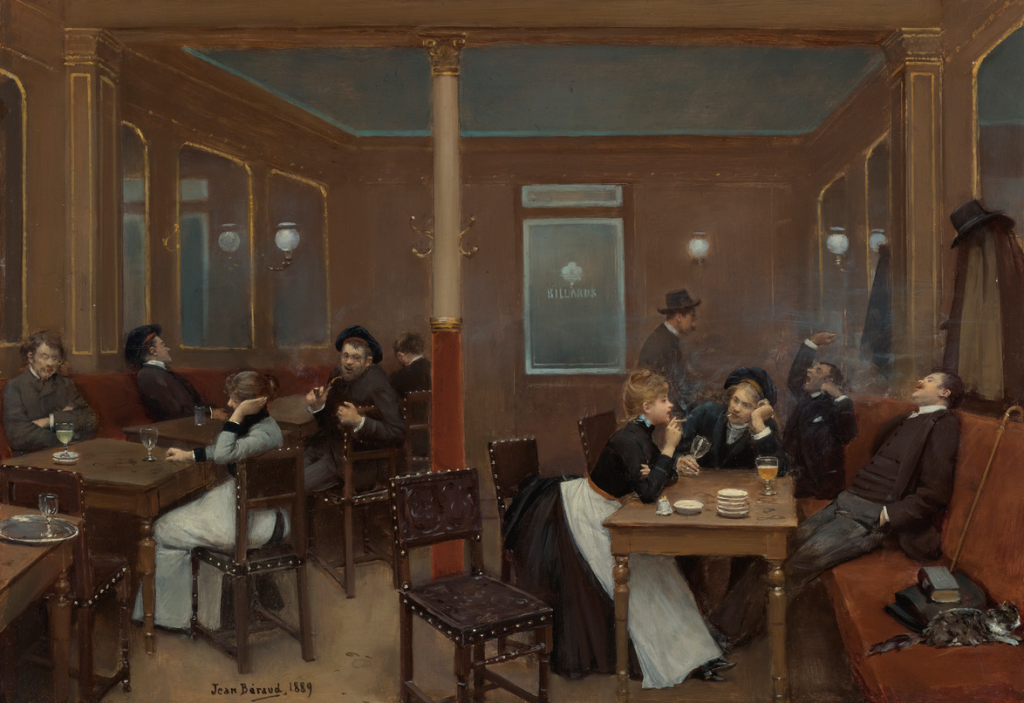Jean Béraud, Brasserie d' étudiants, 1889, oil on canvas, private collection. Sotheby's.