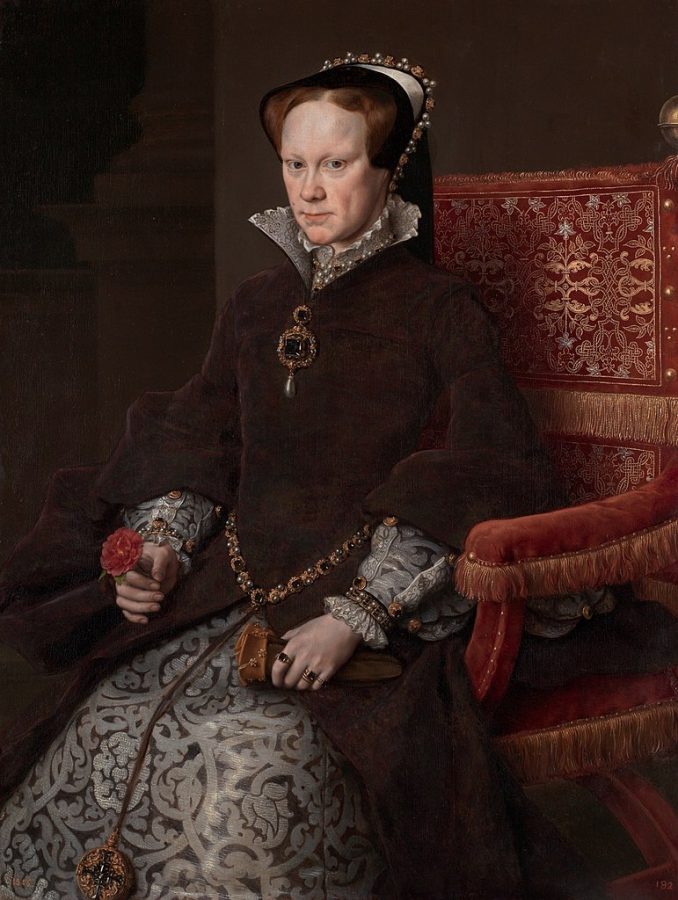 Great Queens of History: Anthonis Mor, Mary Tudor, 1554, Museo Nacional del Prado, Madrid, Spain.