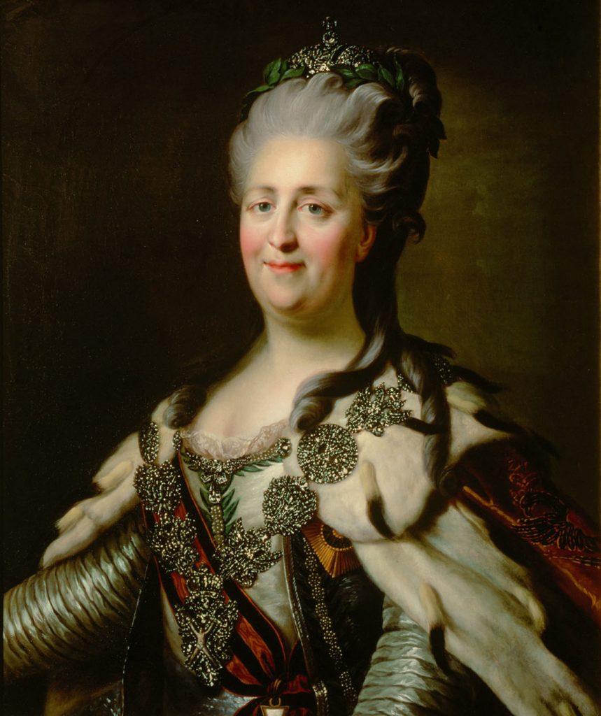 Great Queens of History: Johann Baptist von Lampi the Elder, Catherine II of Russia, c.1780, Kunsthistorisches Museum Wien, Vienna, Austria.